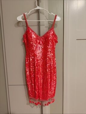Pink/Coral Sequin Dress